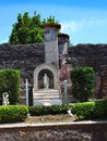 Reconstructed Garden in the once buried city of Pompeii Italy