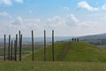 Reconstructed grave hill in the park of the Celtic world on the Glauberg, Hesse, Germany