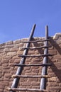 Reconstructed ladder into the entrance of a Kiva