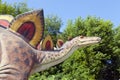 Reconstructed life-size animated model of a dinosaur