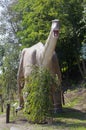 Reconstructed life-size animated models of a dinosaur. The new one largest park of dinosaurs in Ukraine