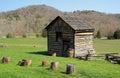 Reconstructed Log Cabin in Cumberland Gap Royalty Free Stock Photo