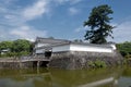 Reconstructed Odawara castle in Japan, sunshine and blue sky