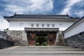 Reconstructed Odawara castle in Japan, sunshine and blue sky
