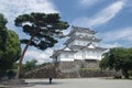 Reconstructed Odawara castle in Japan, sunshine and blue sky