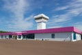 Reconstructed terminal of Krasnoyarsk Cheremshanka Airport. in Siberia Royalty Free Stock Photo