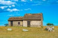 Reconstructed viking houses at oland island in Sweden