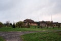 Reconstructed village wooden house in Western Belarus Royalty Free Stock Photo