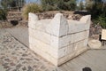 Reconstruction of an Altar, Tel Beer Sheva, Israel Royalty Free Stock Photo