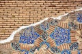 The original tiles on Blue Mosque wall , Tabriz , Iran