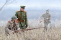 Reconstruction of the First world war, participants in the form of the Royal army of the Russian Empire. November 1