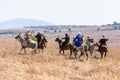 Reconstruction of Horns of Hattin battle in 1187. Riders from SaReconstruction of Horns of Hattin battle in 1187. Riders from Sala Royalty Free Stock Photo