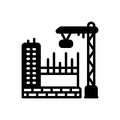 Black solid icon for Reconstruction, remake and construction Royalty Free Stock Photo