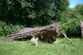 Reconstruction of a medieval settlement, Tiszaalpar, Hungary Royalty Free Stock Photo
