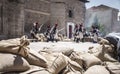 Reconstruction of the Napoleonic army. Napoleonic Troop Attacking