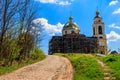 Reconstruction of old orthodox church in ukrainian village