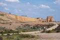 Reconstruction of Otrar city defence walls. Otyrar Farab ancient town - homeland of Al-Farabi