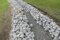 Reconstruction of a pack sidewalk with cobbles