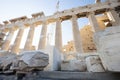 Reconstruction of Parthenon in Athenian Acropolis Royalty Free Stock Photo
