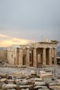 Reconstruction of Parthenon Temple in Acropolis Royalty Free Stock Photo