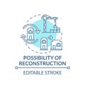 Reconstruction possibility concept icon