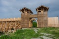 Reconstruction of Roman amphitheater in the Roman city of Viminacium in Kostolac, Serbia. Royalty Free Stock Photo