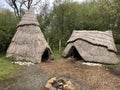 Reconstruction of viking settlement in Irish National heritage park in Wexford, Ireland.