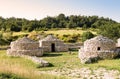 Reconstruction village Paleolithic in Abruzzo (Italy) Royalty Free Stock Photo