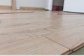 Reconstruction of wooden floor Royalty Free Stock Photo