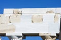 Reconstruction work on Parthenon temple Royalty Free Stock Photo