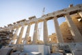 Reconstruction work on Parthenon temple in Athens Royalty Free Stock Photo