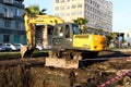 reconstruction works in the city. Batumi city, Adjara, Georgia. April 28,2021