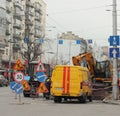 Reconstruction works in the city