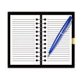 Record book and pen Royalty Free Stock Photo