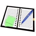 Record book and pen Royalty Free Stock Photo