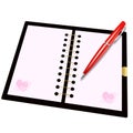 Record book and pen Royalty Free Stock Photo