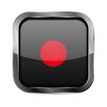 Record button. Black glass 3d icon Royalty Free Stock Photo