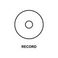record button icon. Element of simple web icon with name for mobile concept and web apps. Thin line record button icon can be used Royalty Free Stock Photo