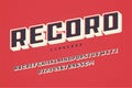 Record display font design, alphabet, typeface, uppercase charac