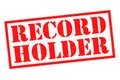 RECORD HOLDER Rubber Stamp Royalty Free Stock Photo