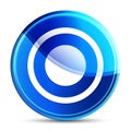 Record icon glassy vibrant sky blue round button illustration Royalty Free Stock Photo
