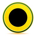 Record icon lemon lime yellow round button illustration