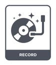 record icon in trendy design style. record icon isolated on white background. record vector icon simple and modern flat symbol for Royalty Free Stock Photo