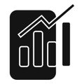 Record keeping chart icon simple vector. Screen check