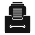 Record keeping drawer icon simple vector. Share access