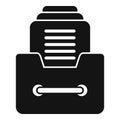 Record keeping drawer icon simple vector. Share access Royalty Free Stock Photo