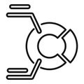 Record keeping pie chart icon outline vector. System file Royalty Free Stock Photo