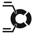 Record keeping pie chart icon simple vector. System file Royalty Free Stock Photo