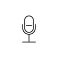 Record, Microphone line icon