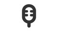 Record Microphone vector icon. The symbol microphone for web site.